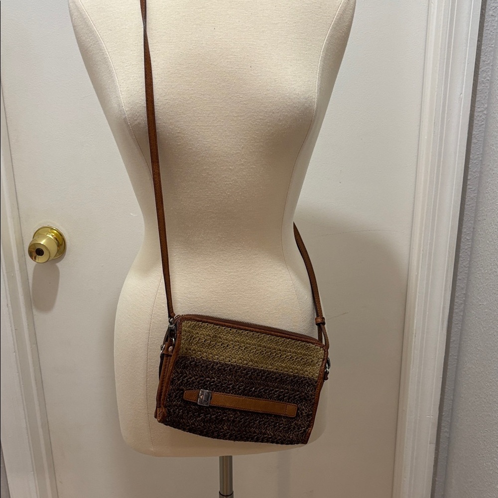 Brighton Brown and Tan Crossbody Bag Organizer